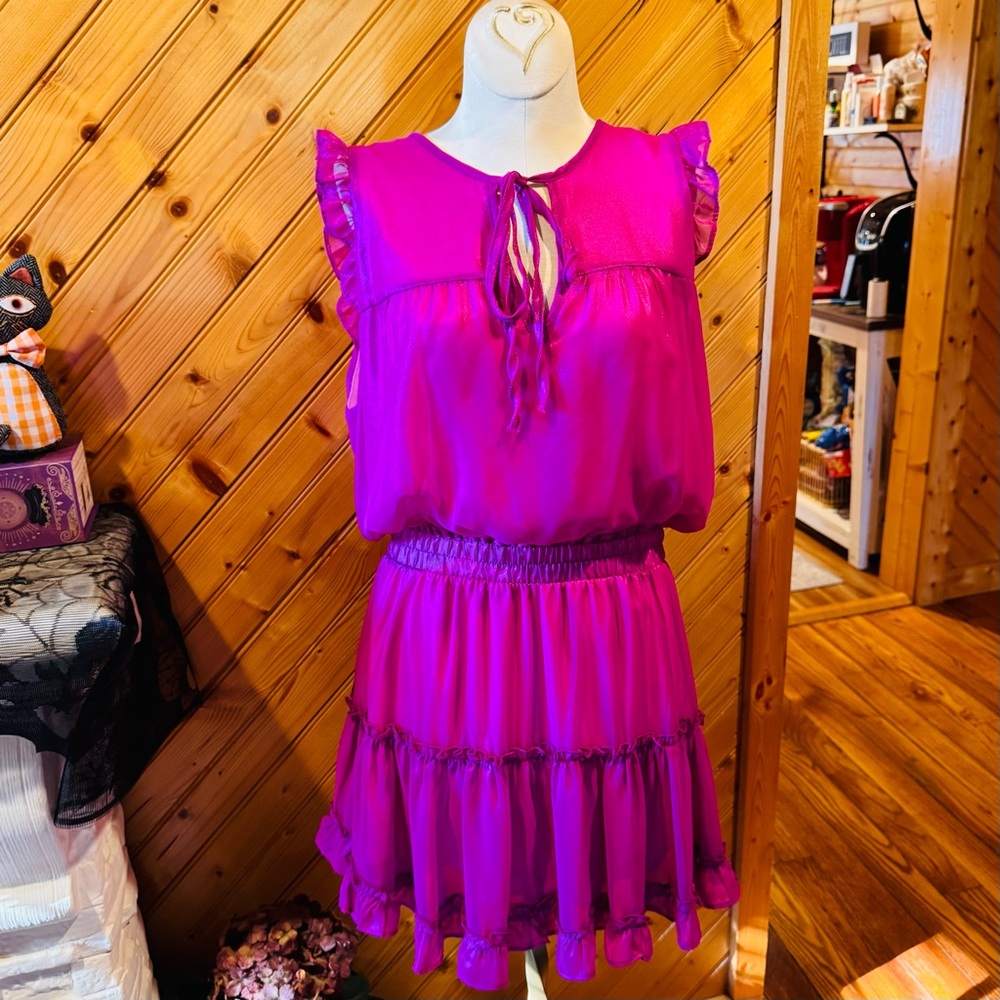 Adrienne Magenta Pink Dress